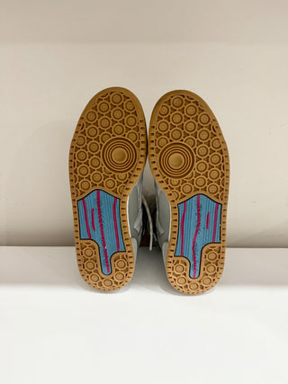 NWT Adidas x Ivy Park Forum Mid Metallic Leather Sneakers Silver Unisex M7.5/W9