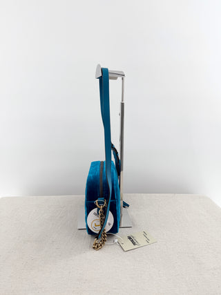 Gucci velvet matelasse GG marmont bag with shoulder strap