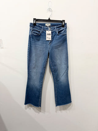 L'Agence crop flair raw hem jeans, 27