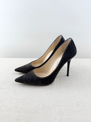 Jimmy Choo metallic pointy heel pumps, 37.5