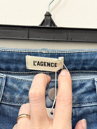 L'Agence crop flair raw hem jeans, 27