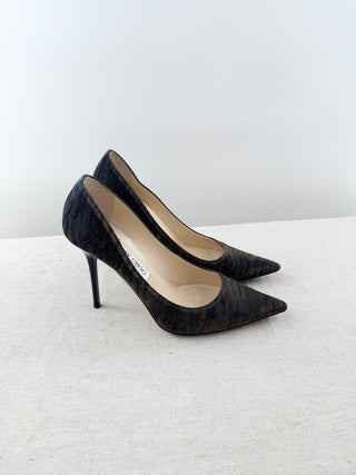 Jimmy Choo metallic pointy heel pumps, 37.5