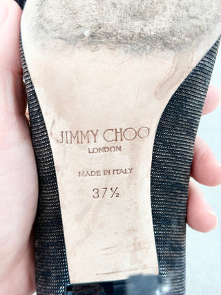 Jimmy Choo metallic pointy heel pumps, 37.5