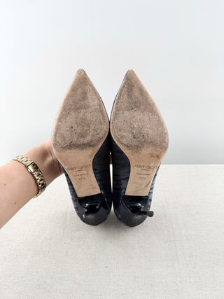 Jimmy Choo metallic pointy heel pumps, 37.5