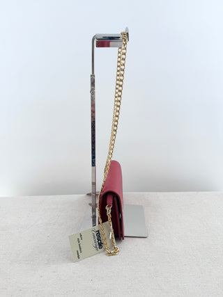 Prada Small leather cross body with saffiano leather and gold chain hardware
