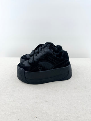Naked Wolfe beau suede snatch platform sneakers, 5