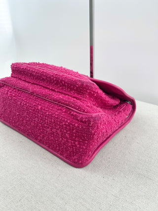 Saint Laurent Niki medium monogram buckle tweed shoulder bag