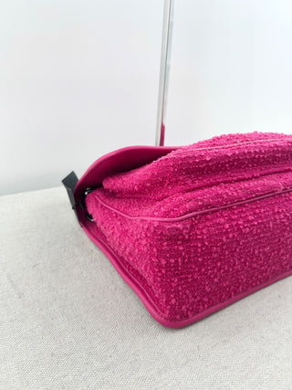 Saint Laurent Niki medium monogram buckle tweed shoulder bag