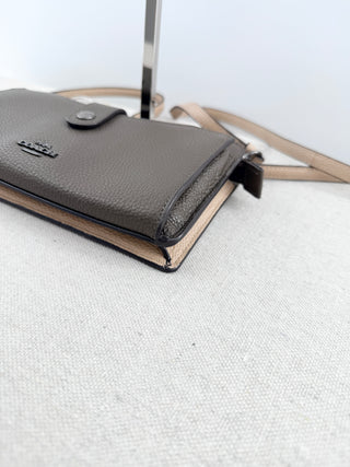 Coach small leather bag with long strap