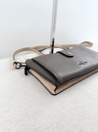 Coach small leather bag with long strap