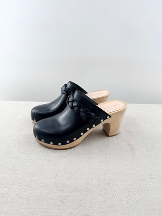 Loeffler Randall leather and wood clogs, 5