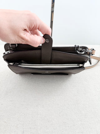 Coach small leather bag with long strap