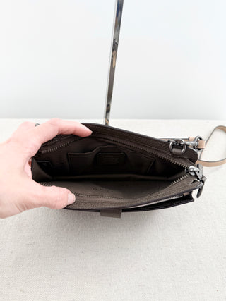 Coach small leather bag with long strap