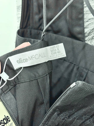 alice mccall Black Cross Strap Dress, 8