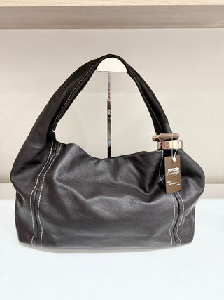 Jimmy Choo Large Dark Leather Handbag