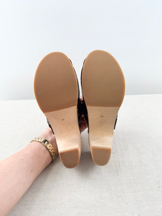 Loeffler Randall leather and wood clogs, 5