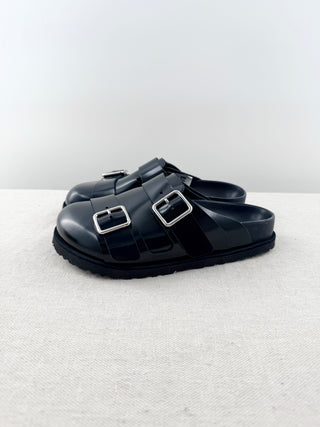 Birkenstock 1774 222 west shiny leather mules, 35