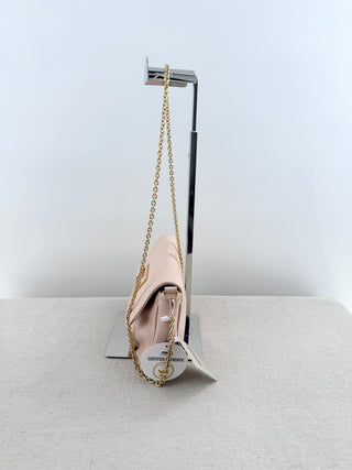Fendi Small leather cross body bag with gold hardware and logo