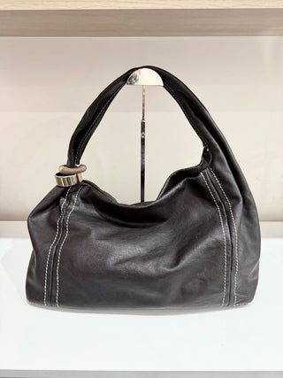 Jimmy Choo Large Dark Leather Handbag