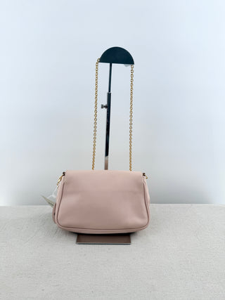 Fendi Small leather cross body bag with gold hardware and logo
