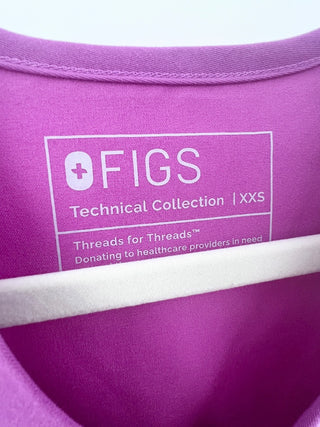 Figs Catarina one-pocket scrub top with classic V-neckline, short sleeves, and single chest pocket, XXS
