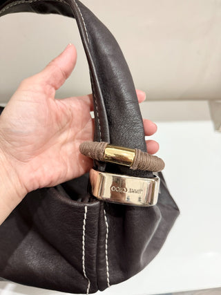 Jimmy Choo Large Dark Leather Handbag