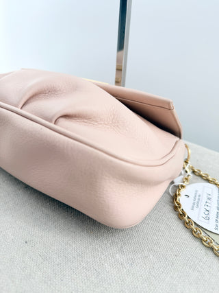 Fendi Small leather cross body bag with gold hardware and logo