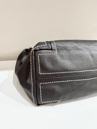 Jimmy Choo Large Dark Leather Handbag