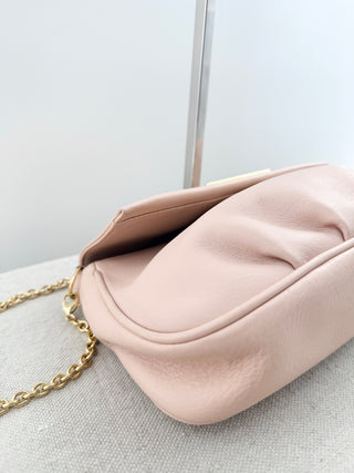 Fendi Small leather cross body bag with gold hardware and logo