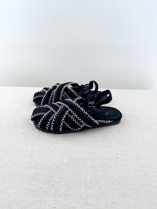 Farm Rio black suede zig zag sandlas, 6