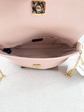 Fendi Small leather cross body bag with gold hardware and logo