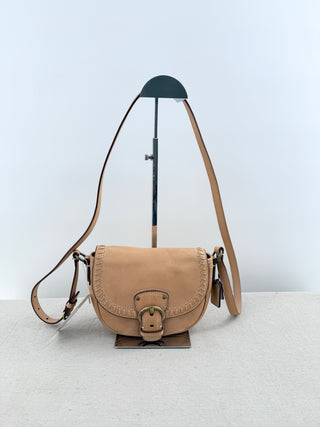 Coach leather long strap flap bag