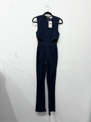WeWoreWhat sleeveless denim jumpsuit, 0