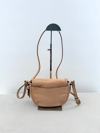 Coach leather long strap flap bag