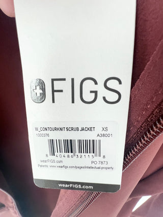 Figs countour knit scrub jacket, XS