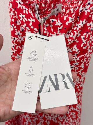 Zara casual sleeveless mini dress floral, XS
