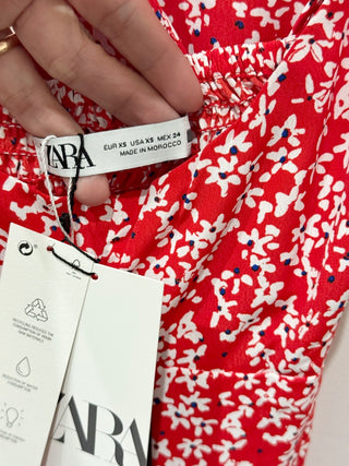 Zara casual sleeveless mini dress floral, XS