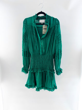 Alexis Silk ruffle mini dress, M