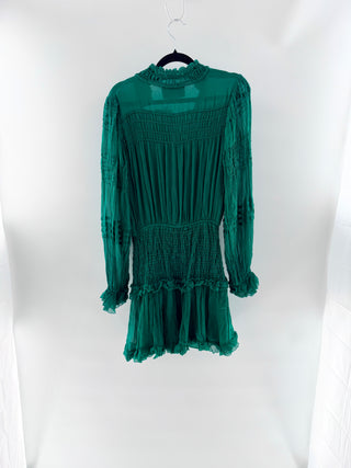 Alexis Silk ruffle mini dress, M