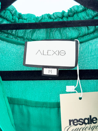 Alexis Silk ruffle mini dress, M