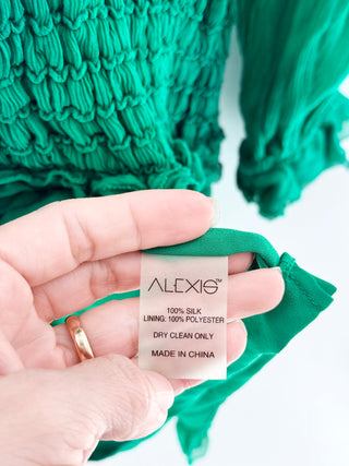 Alexis Silk ruffle mini dress, M