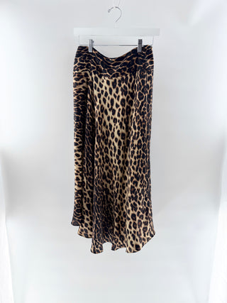A.L.C. Silk Leopard Wrap Maxi Skirt, 4
