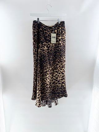 A.L.C. Silk Leopard Wrap Maxi Skirt, 4