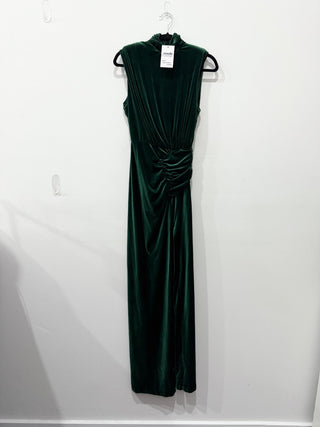 Ronny Kobo sleeveless high neck long velvet dress, XS
