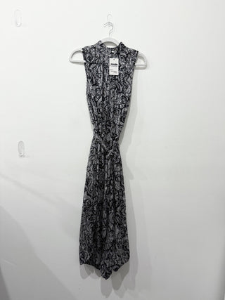 Zimmermann 100%b silk sleeveless paisley print midi dress, 1 / S