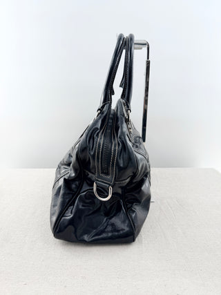 Gucci snow glam boston bag leather