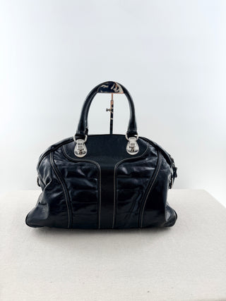 Gucci snow glam boston bag leather