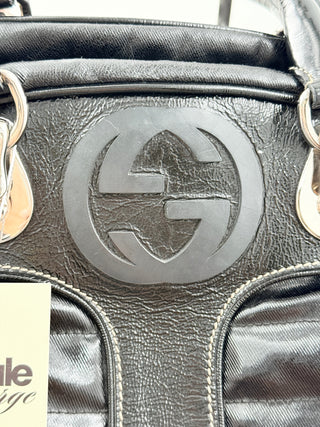 Gucci snow glam boston bag leather