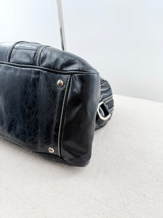 Gucci snow glam boston bag leather