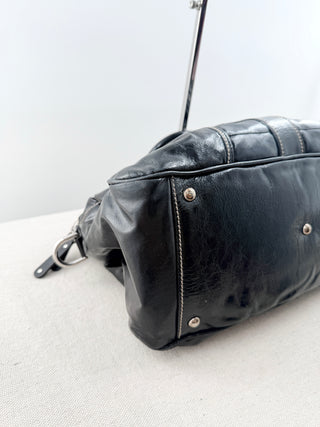 Gucci snow glam boston bag leather
